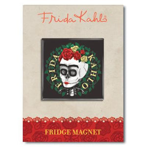Frida Kahlo Floral Skull Fridge Magnet