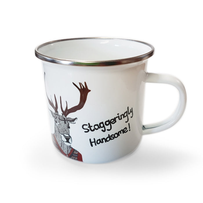 Staggeringly Handsome - Enamel Mugs