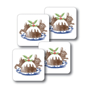 Christmas Pudding Coaster Set of 4